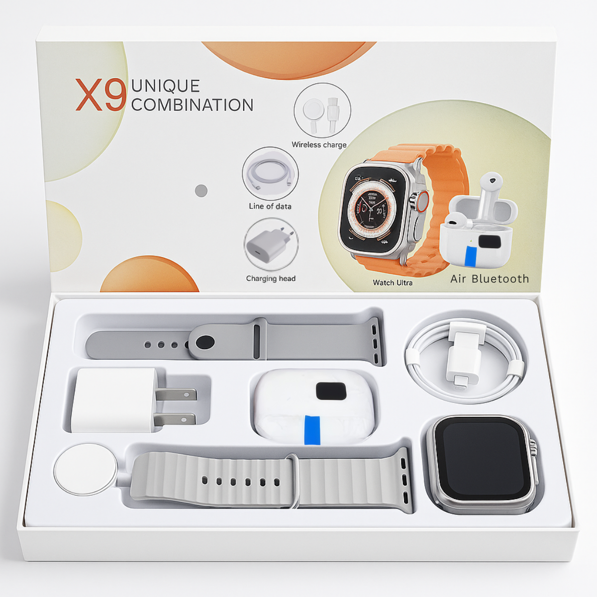 6-in-1 Smartwatch & Bluetooth Accessory Kit