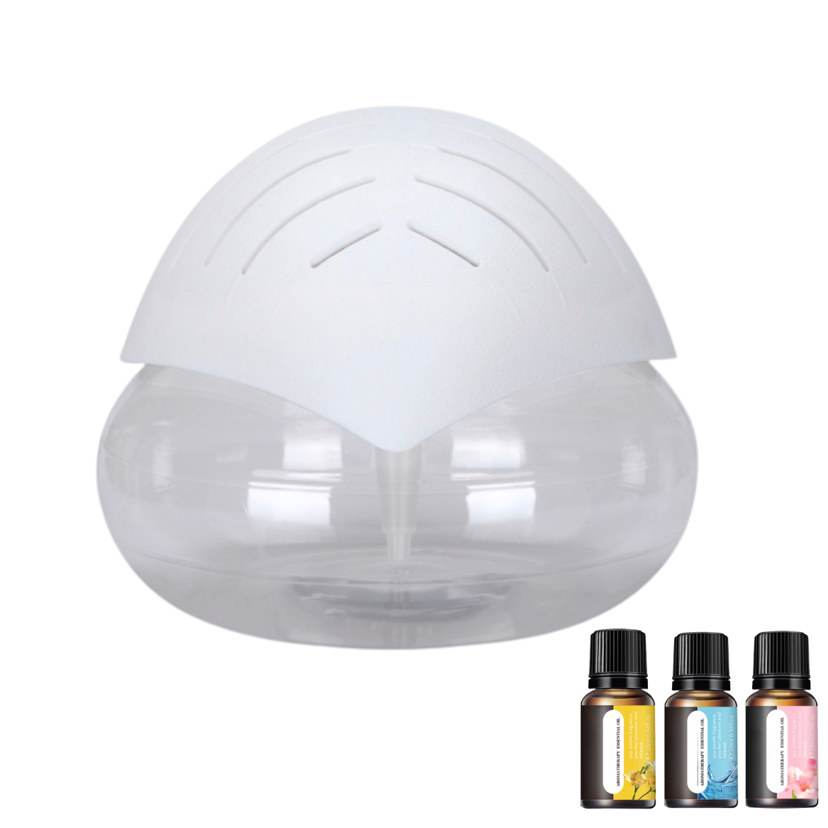 Air freshener (Purple) - for Home, Bedroom and Office - Essential Oil Aroma Diffuser with LED Coloured Night Light with Soothing Water Flow Sound - Water Filtered air Purifier for Pets and Smokers.