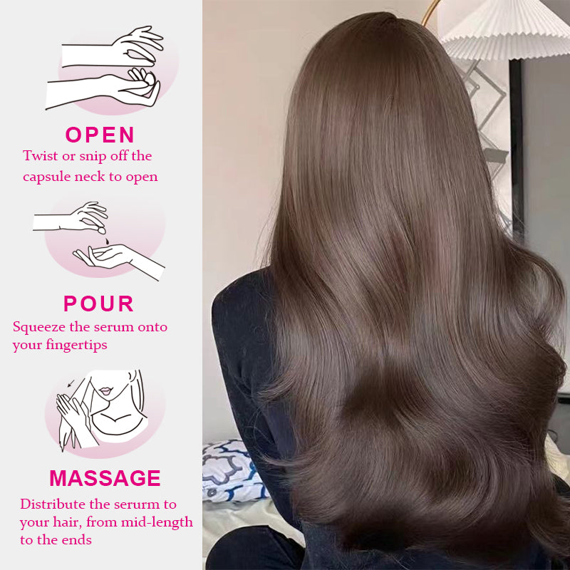 Hair Treatment Serum - No Rinse with Argan Macadamia Avocado Oils - Vitamins A C E Pro B5 - Conditioner for Women & Men Comfort