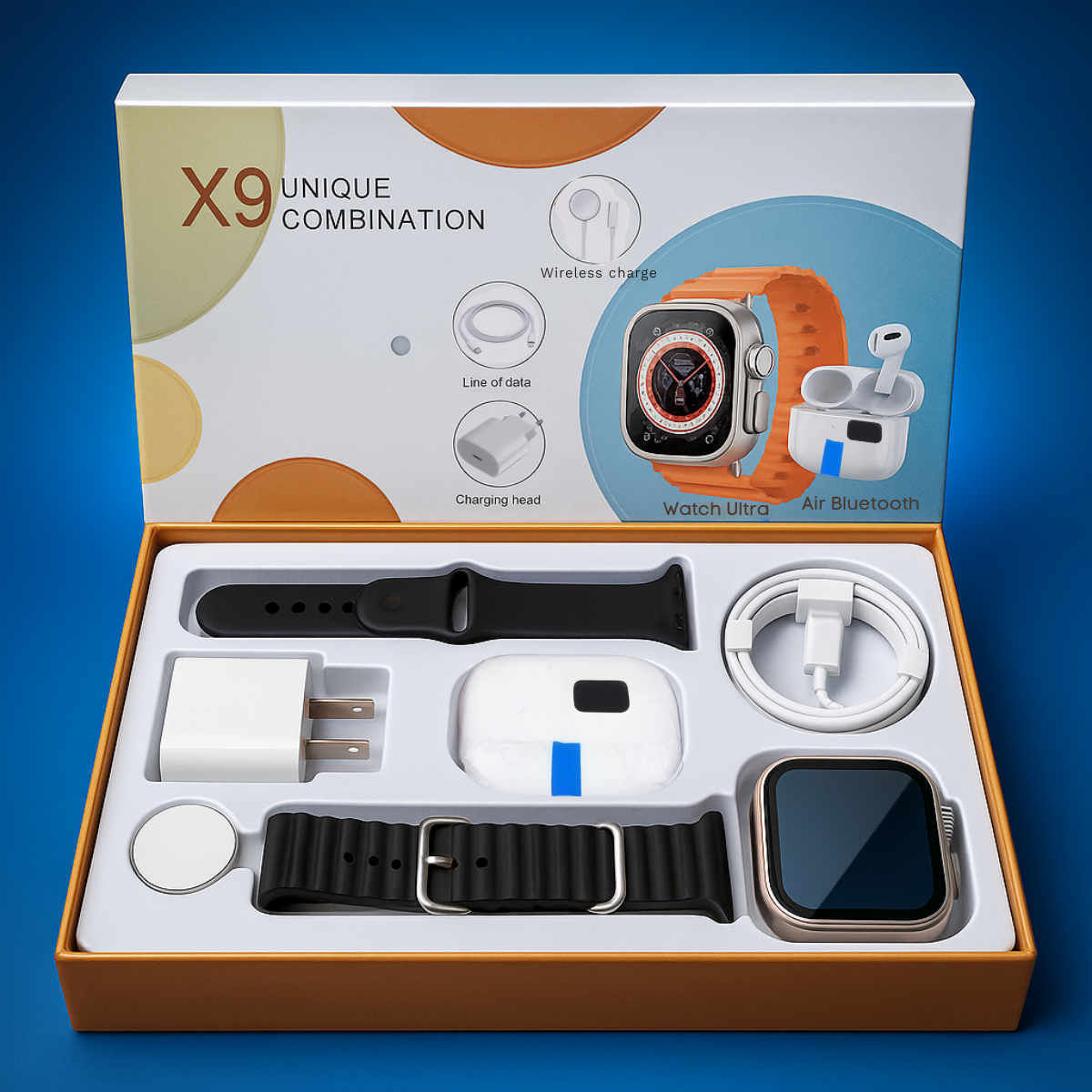 6-in-1 Smartwatch & Bluetooth Accessory Kit