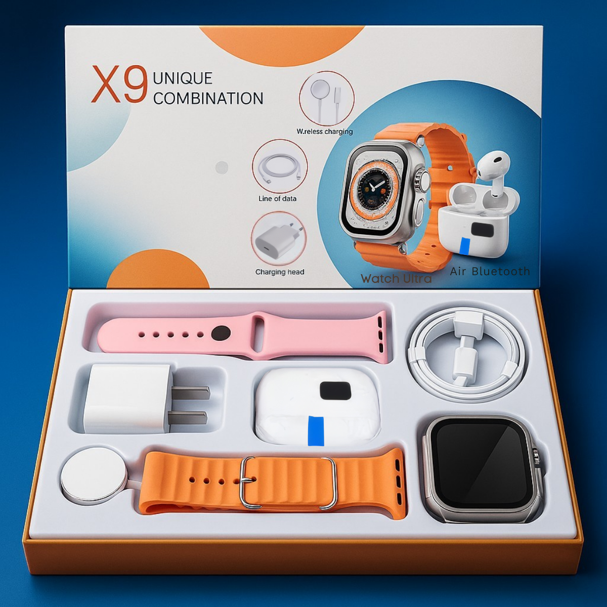 6-in-1 Smartwatch & Bluetooth Accessory Kit