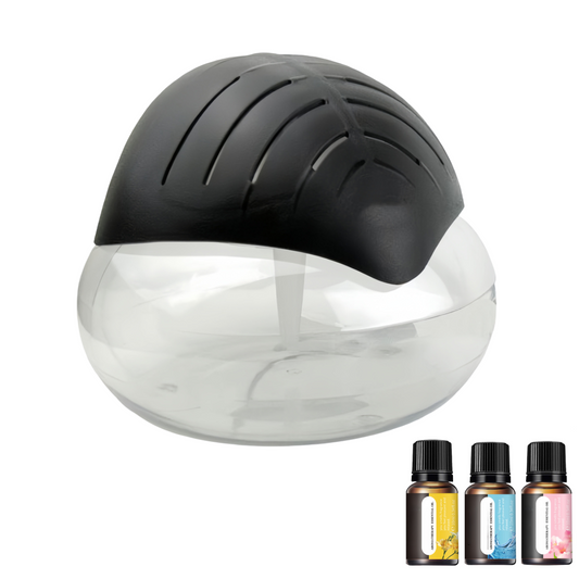 Air freshener (Purple) - for Home, Bedroom and Office - Essential Oil Aroma Diffuser with LED Coloured Night Light with Soothing Water Flow Sound - Water Filtered air Purifier for Pets and Smokers.