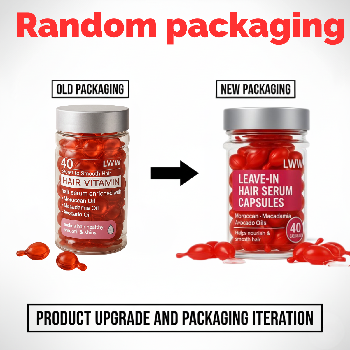 hair serum capsules with argan macadamia and avocado oils