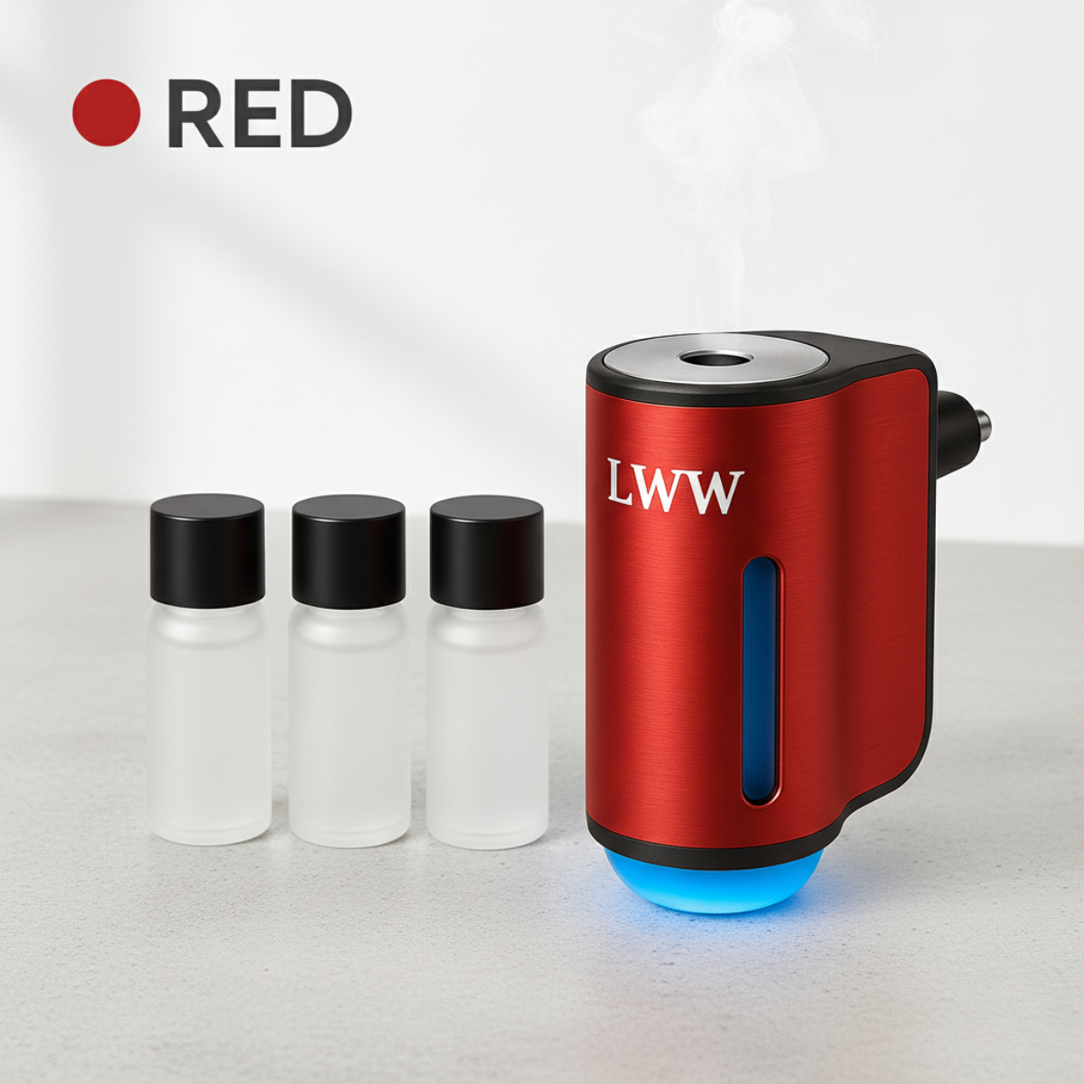 LWW Dual Car Diffuser Set with 3 Premium French Essential Oils Long Lasting Fragrance for Car & Home Waterless Auto Off Feature