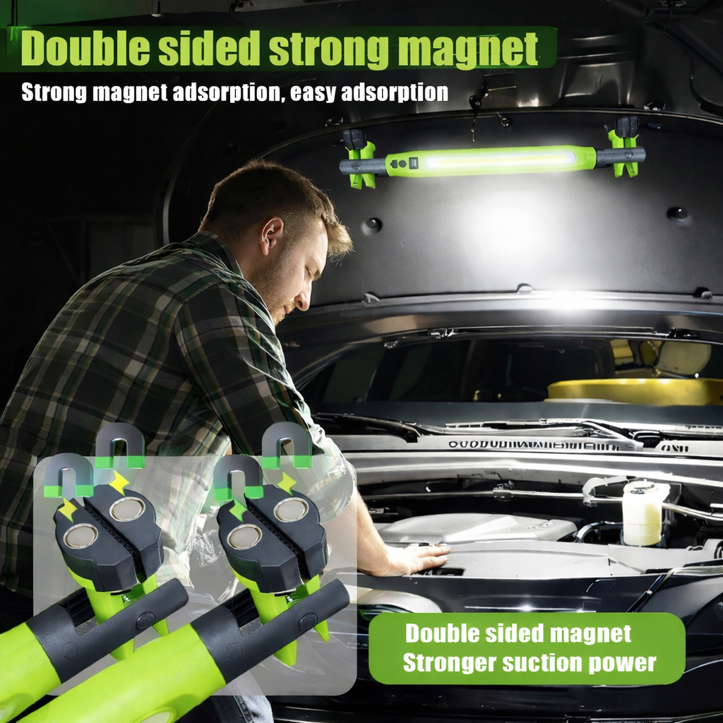 portable LED mechanic light with magnetic base