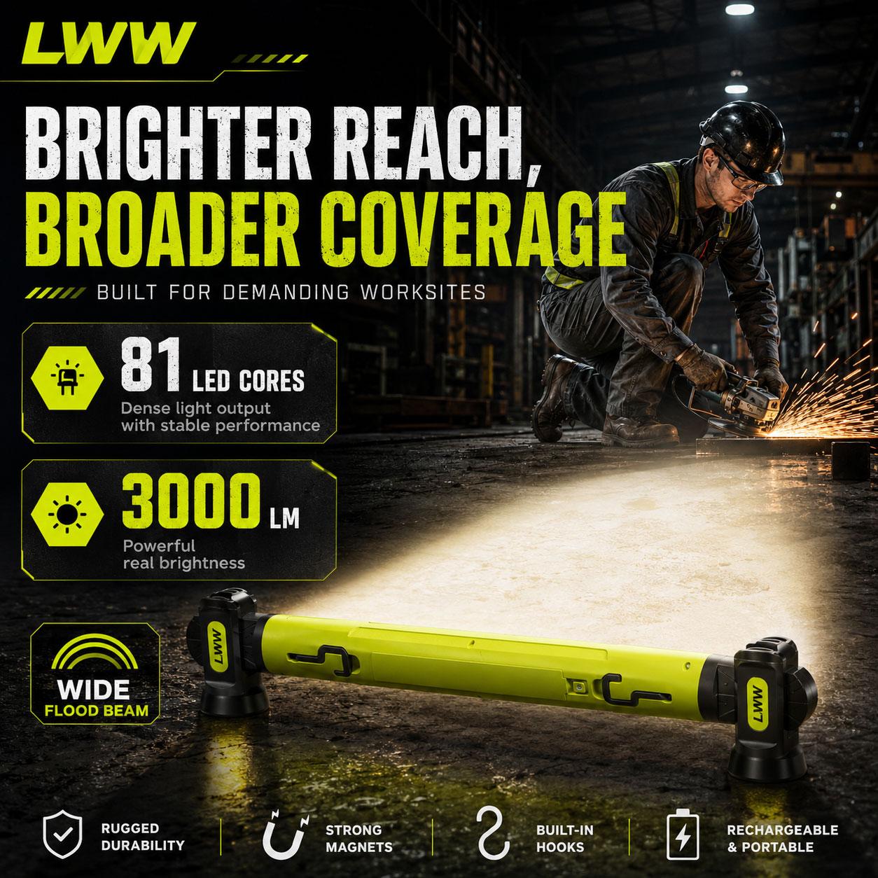 LWW Rechargeable LED Underhood Work Light – product view 7