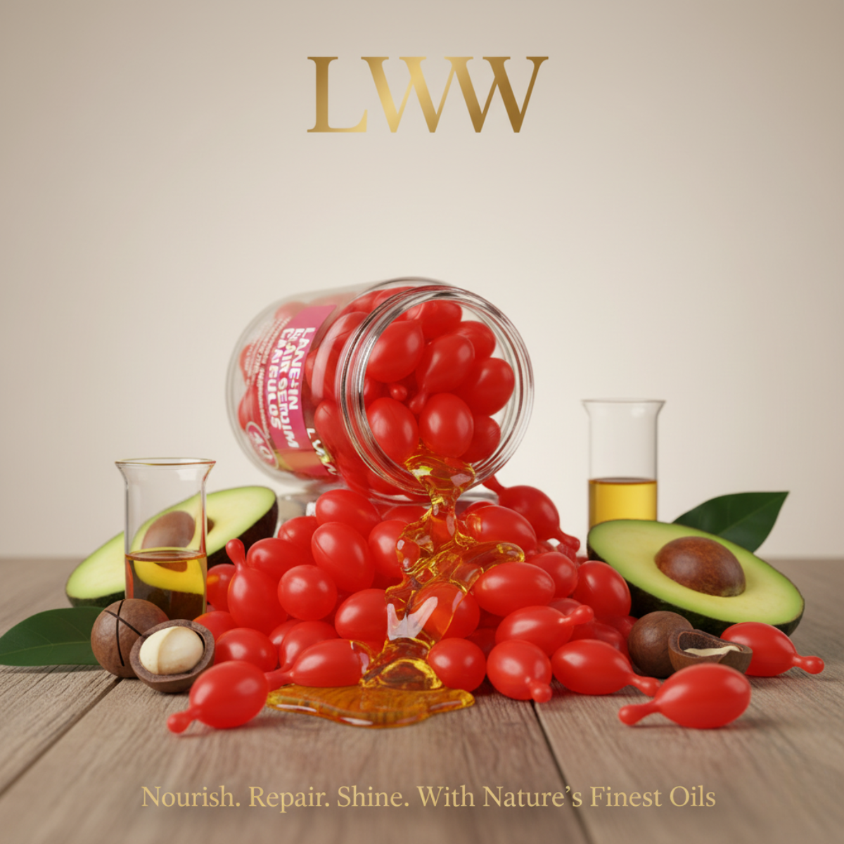 leave in hair treatment serum capsules for smooth hair
