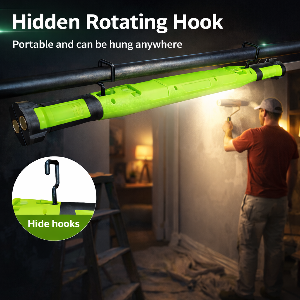 rechargeable work light with COB LED and hanging hooks