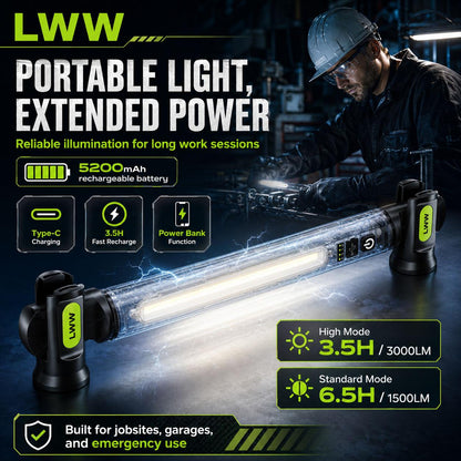 LWW Rechargeable LED Underhood Work Light – product view 6