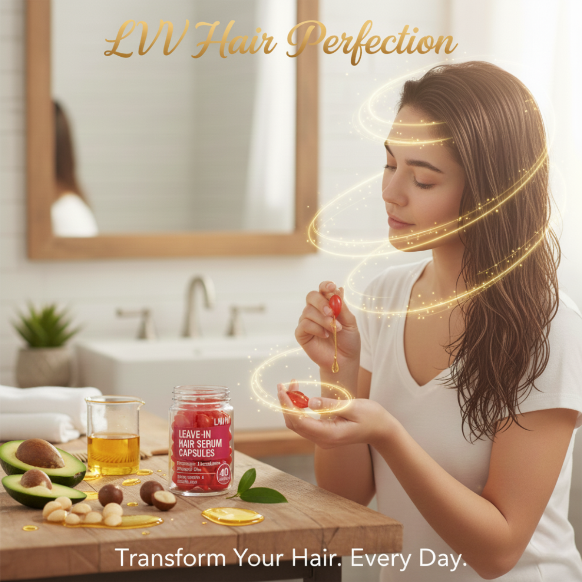 single use hair serum capsules for daily conditioning