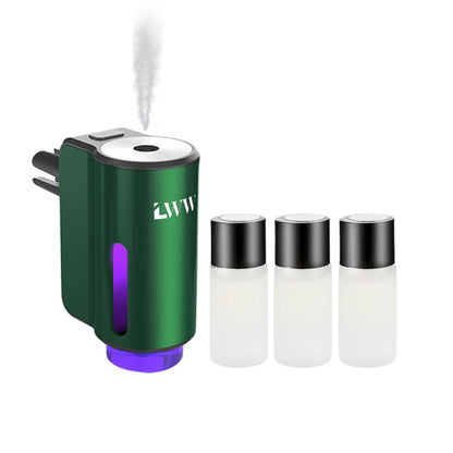LWW Dual Car Diffuser Set with 3 Premium French Essential Oils Long Lasting Fragrance for Car & Home Waterless Auto Off Feature