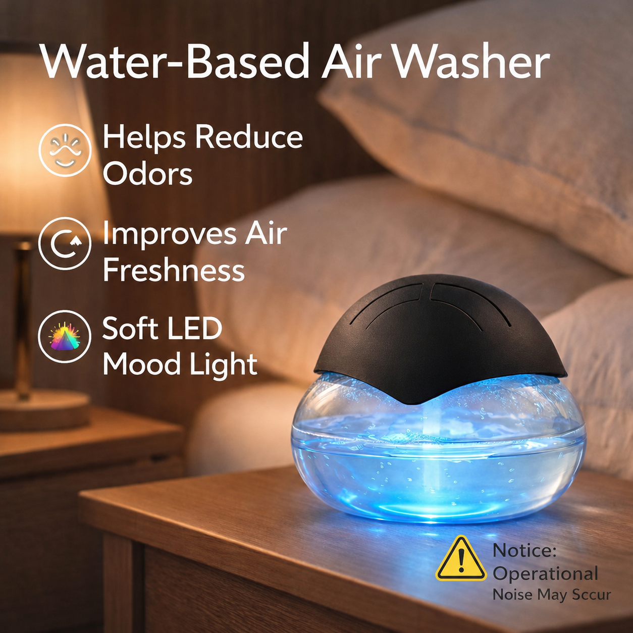 LWW Water-Based Aroma Diffuser with LED Light – product view 4