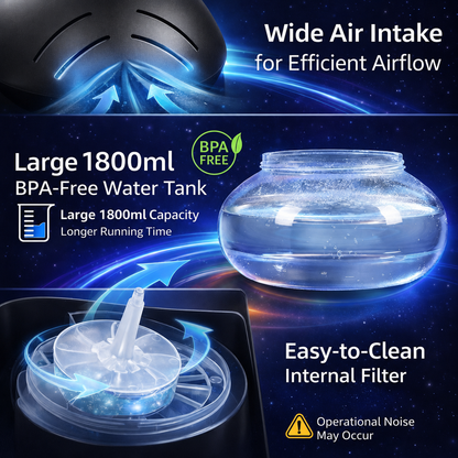 LWW Water-Based Aroma Diffuser with LED Light – product view 5