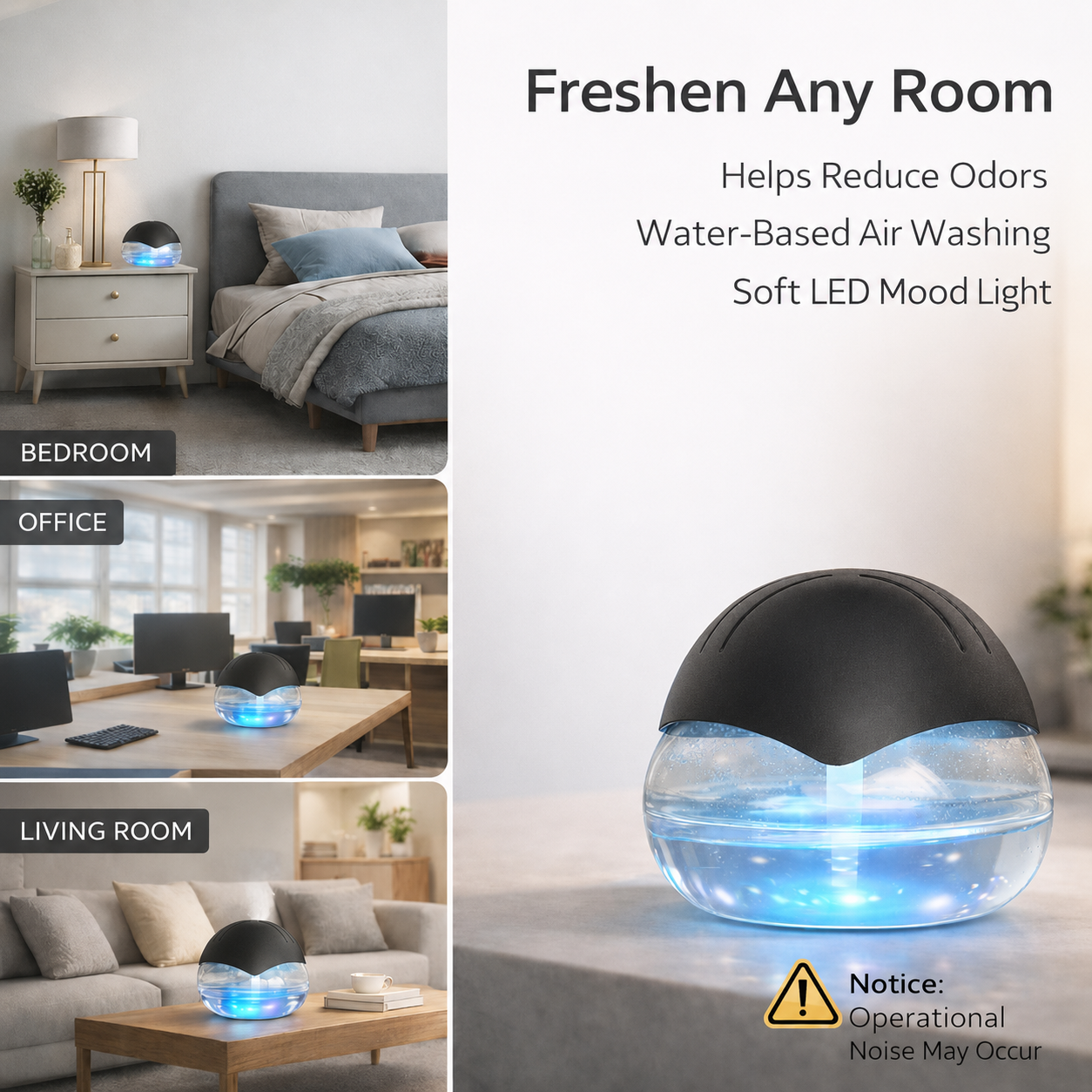 LWW Water-Based Aroma Diffuser with LED Light – product view 8