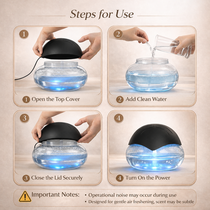 LWW Water-Based Aroma Diffuser with LED Light – product view 13