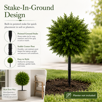 LWW Artificial Cedar Topiary Balls – product view 9