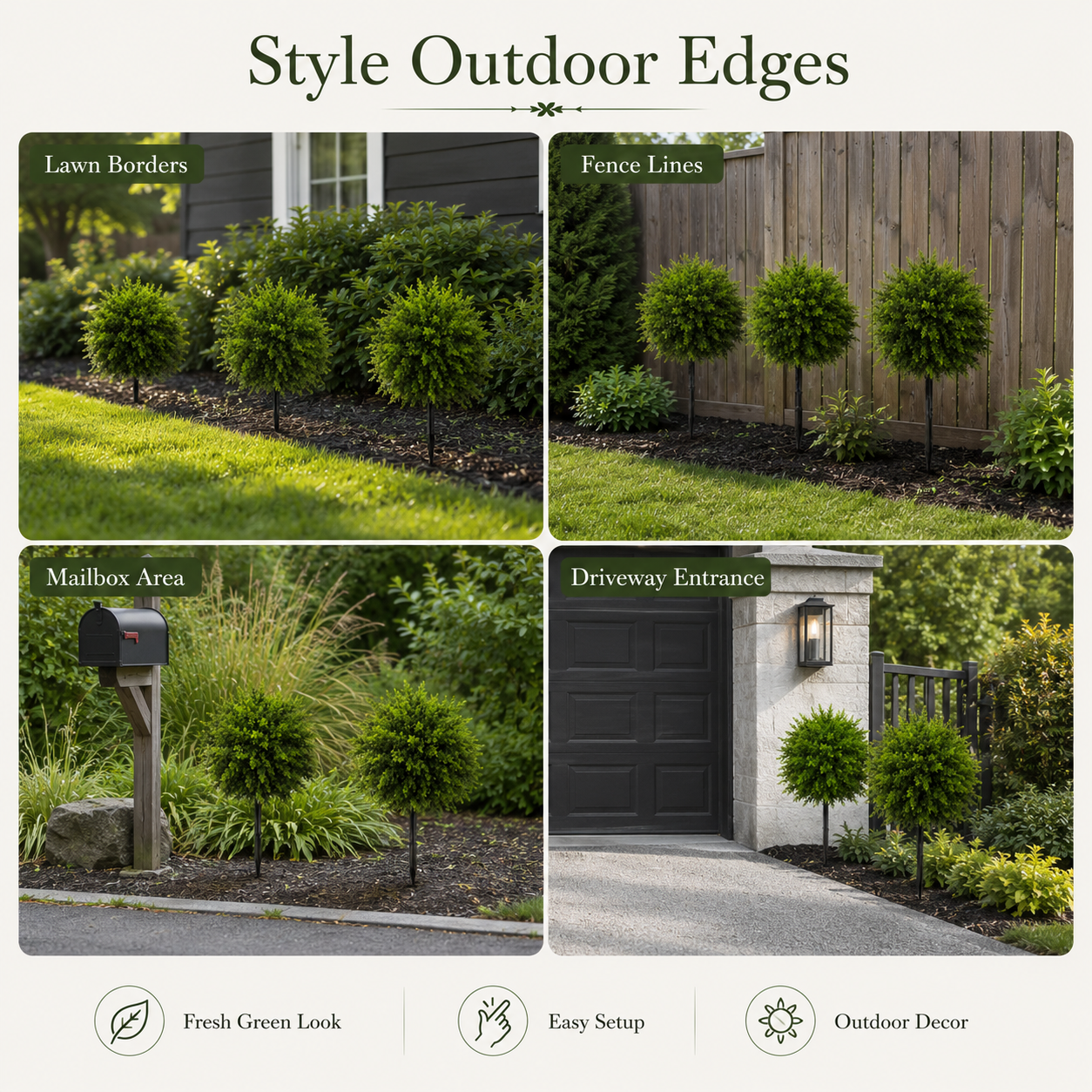 LWW Artificial Cedar Topiary Balls – product view 8
