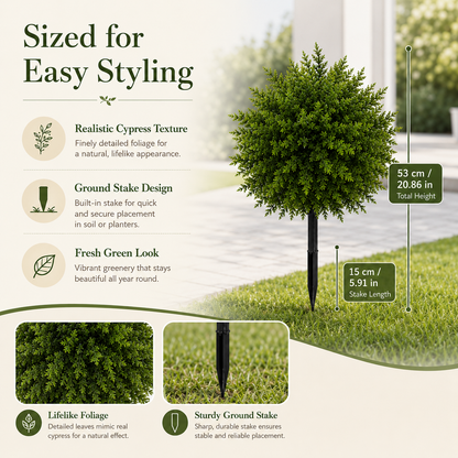 LWW Artificial Cedar Topiary Balls – product view 6