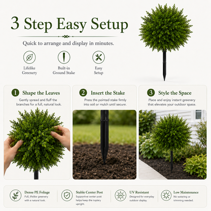LWW Artificial Cedar Topiary Balls – product view 5