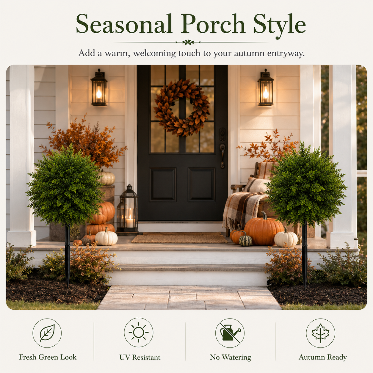 LWW Artificial Cedar Topiary Balls – product view 4