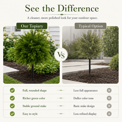 LWW Artificial Cedar Topiary Balls – product view 2