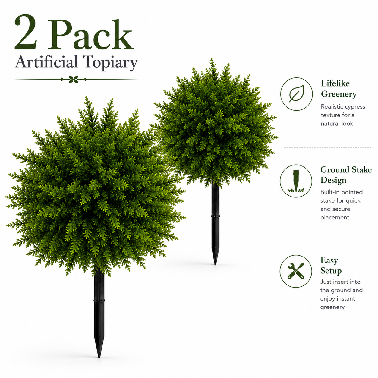 LWW Artificial Cedar Topiary Balls