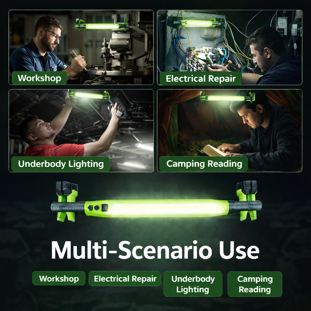 magnetic rechargeable work light for automotive tasks