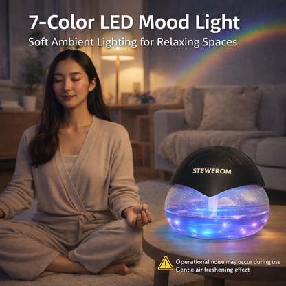 LED light air purifier diffuser for bedroom and workspace