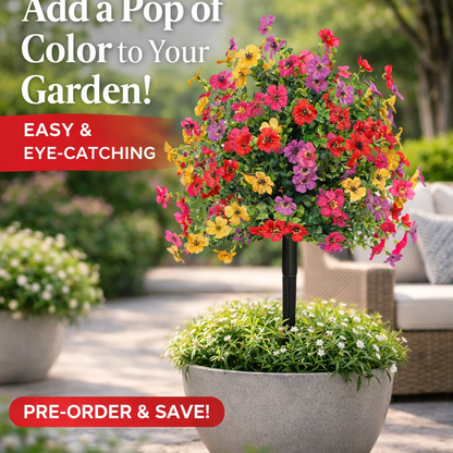 faux floral arrangement for porch and balcony decoration