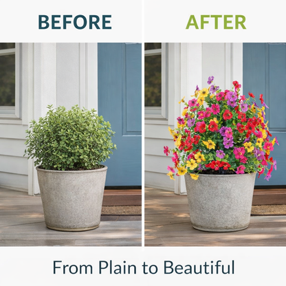 artificial flowers for planter and front door display