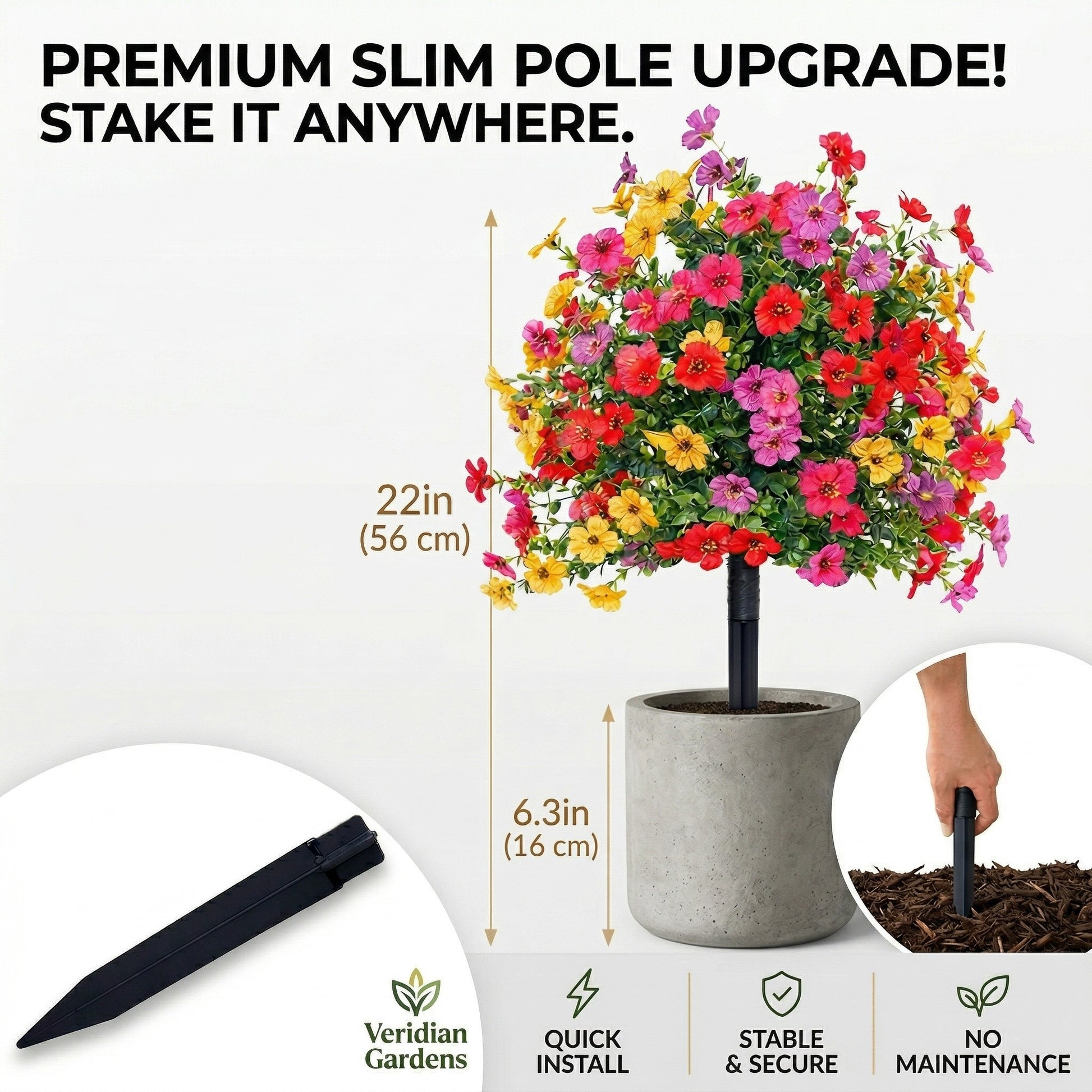 artificial outdoor flowers for porch and garden decoration