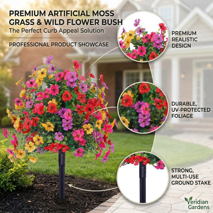 outdoor decorative artificial flowers for garden use