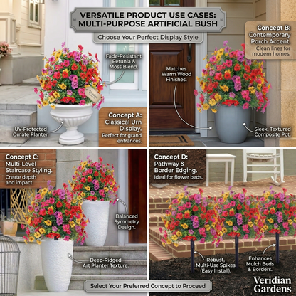 artificial outdoor floral arrangement for seasonal decor