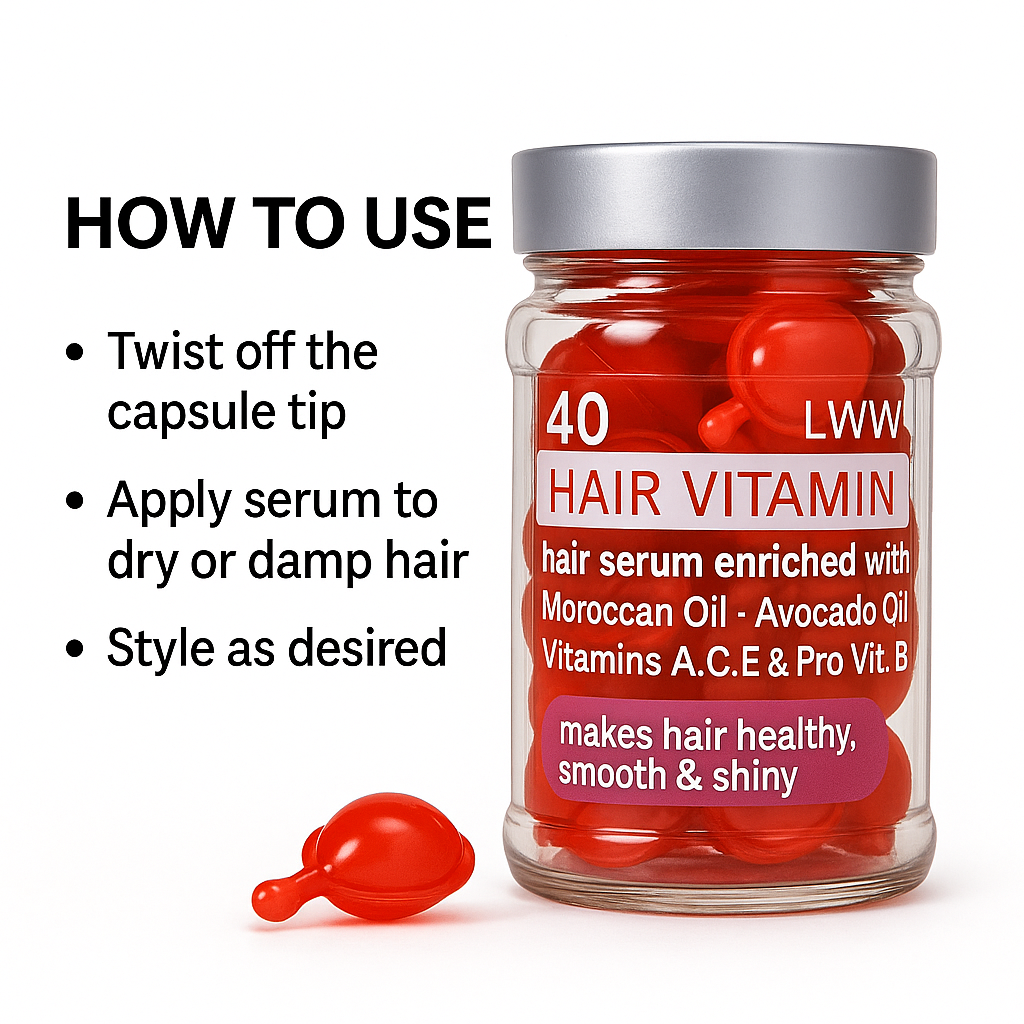 leave in hair oil capsules with vitamin enriched formula