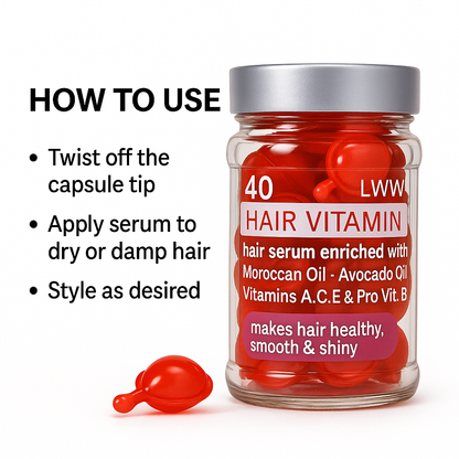 leave in hair oil capsules with vitamin enriched formula