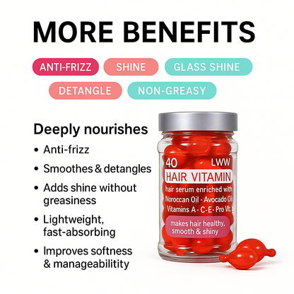 hair serum capsules for smooth texture and glossy finish